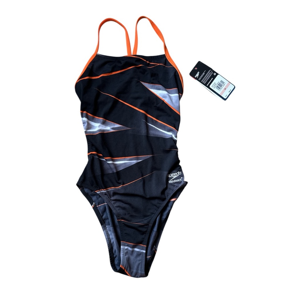 Speedo Women’s Infinite Pulse One Back One Piece Swimsuit size 28 Orange - Picture 3 of 10